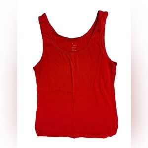 A New Day Red Scoop Neck Knit Tank Size Large Perfect Condition